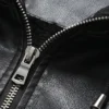 Fred Hooded Leather Black Jacket Mens