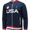 Full-Zip 2026 Team USA Track Navy Blue Jacket