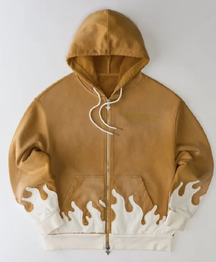 Fullmetal Alchemist Ling Flame Zip Brown Hoodie