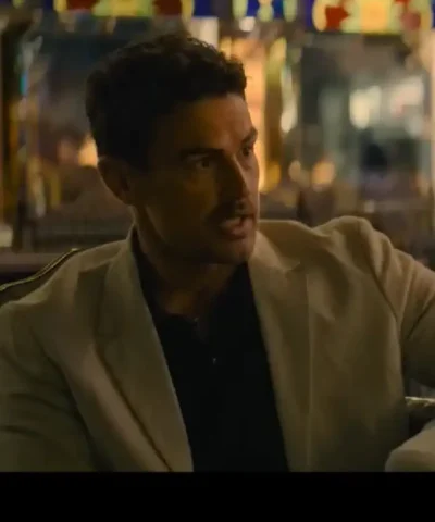 Theo James Fuze 2026 White Blazer