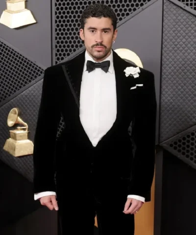 GRAMMY Awards Bad Bunny Black Velvet Suit