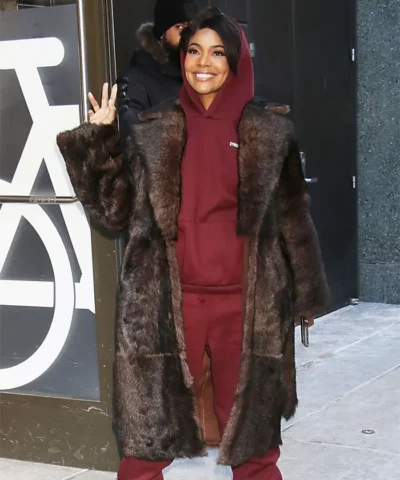 Gabrielle Union Long Fur Coat