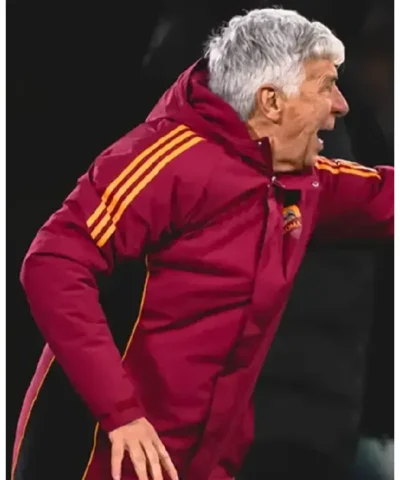 Head Coach Gian Piero Gasperini Red Hooded Coat