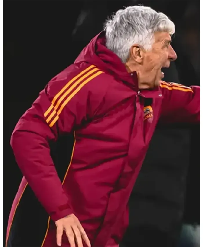 Head Coach Gian Piero Gasperini Red Hooded Coat
