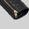 Hadrian Mens Biker Leather Jacket Close Up Cuffs