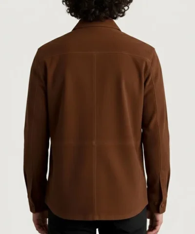 Haven Brown Shirt Style Suede Leather Shirt