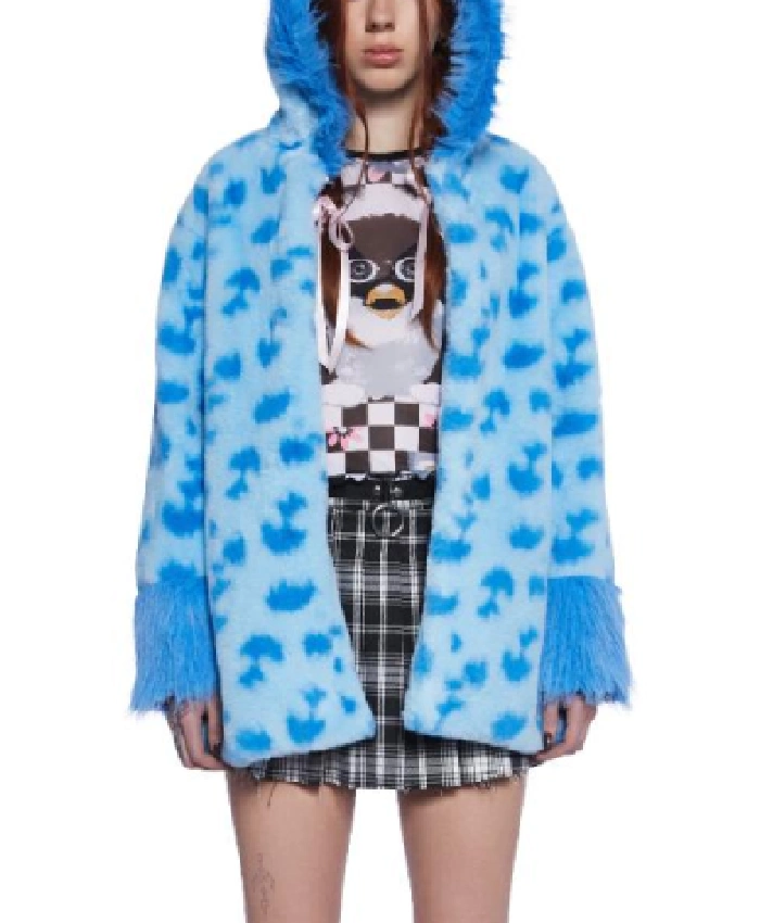 How To Get To Heaven From Belfast 2026 Feeney Blue Plush Coat - Image 2