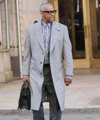 Denzel Washington Here Comes the Flood Grey Coat