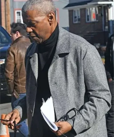 Denzel Washington Here Comes the Flood Grey Wool Jacket
