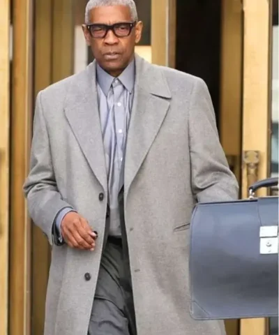 Here Comes the Flood Denzel Washington Grey Coat