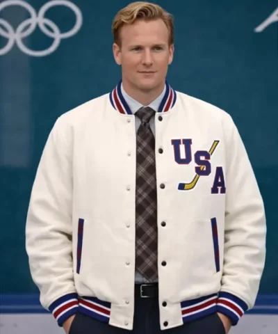 Hockey-Team-USA-2026-John-Wroblewski-White-Varsity-Jacket-Right