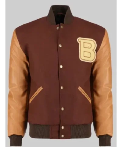 Hotline Miami Brown Varsity Jacket