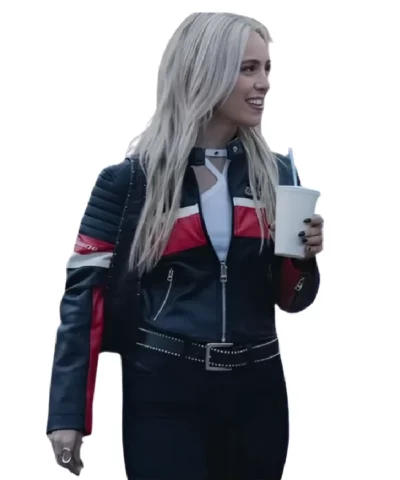 Idolos Ana Mena Black Leather Jacket