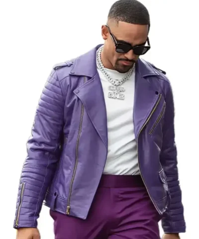 Jalen-Hurts-Purple-Leather-Jacket