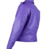Jalen Hurts Purple Leather Jacket Shop Now
