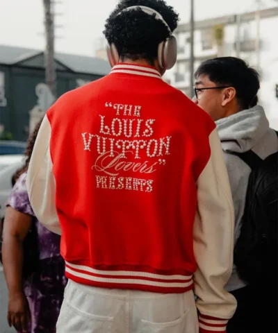 Shop Jared McCain Louis Vuitton Wool Varsity Jacket