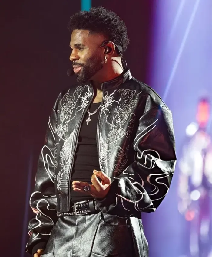 Jason Derulo Utilita Arena Cardiff Leather Jacket