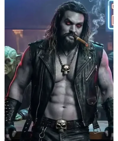 Jason Momoa Supergirl Biker Leather Vest
