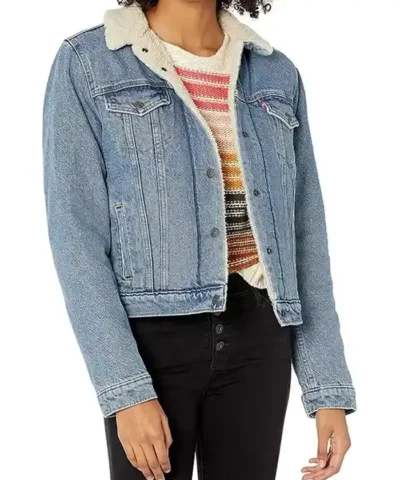Jodi Kreyman Tall Girl 2 Ava Michelle Fur Collar Denim Jacket