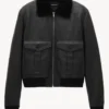 John Legend The Voice Season 29 Shearling Collar Leather Jacket