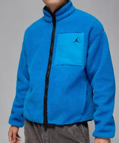 Jordan Flight Sherpa Fleece Blue Jacket