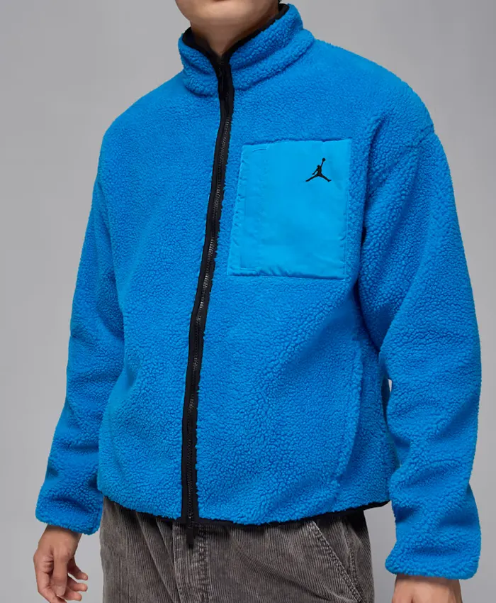 Jordan Flight Sherpa Fleece Blue Jacket