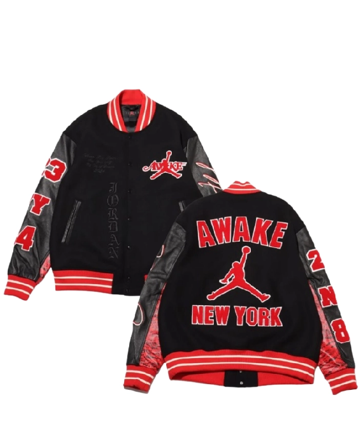 Jordan Letterman Black and Red Jacket