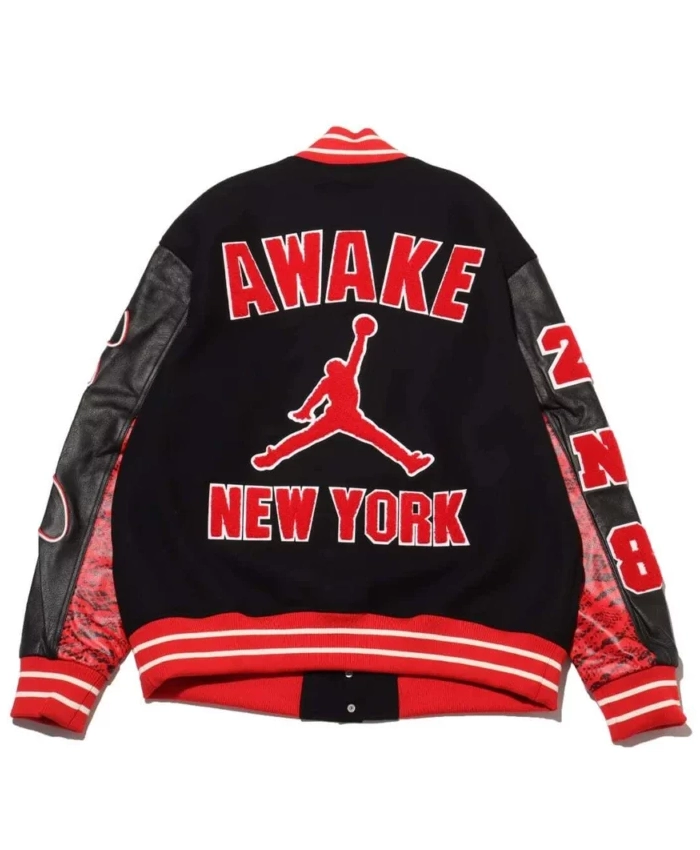 Jordan Letterman Black and Red Jacket