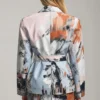 Kelly Abstract Print Belted Jacket