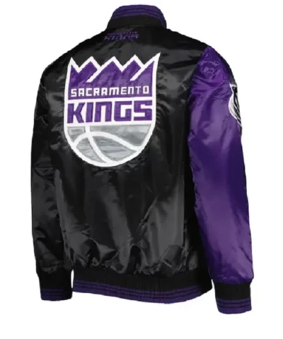 Kings Purple-Black Fast Break Satin Jacket