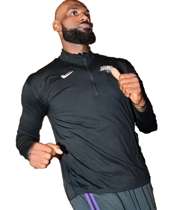 LeBron James LA Lakers Game Black Jacket
