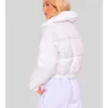 Little Thing White Cropped Puffer Jacket