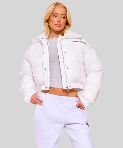 Alternative view of Pretty Little Thing White Cropped Puffer Jacket