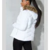 Little Thing White Hooded Puffer Jacket