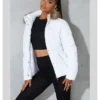 Little Thing White Hooded Puffer Jacket