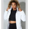 Little Thing White Hooded Puffer Jacket