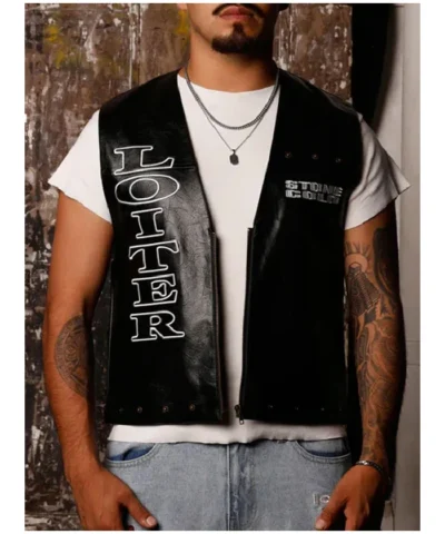 Alternative view of WWE X Loiter Stone Cold Leather Vest