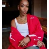 London Game Naomi Ackie Red Jacket