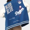 LA Dodgers Multi Hit Full-Snap Varsity Blue and White Jacket