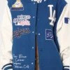 Los Angeles Dodgers Multi Hit Full-Snap Varsity Blue and White Jacket
