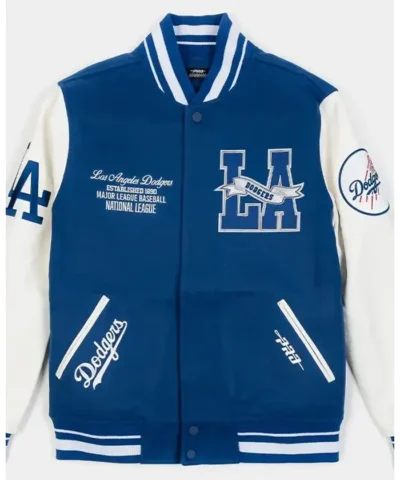 Los Angeles Dodgers Pennants Blue Bomber Jacket
