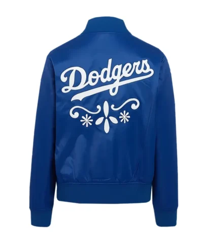 Los Angeles Dodgers Sugar Skull Full-Snap Satin Blue Jacket