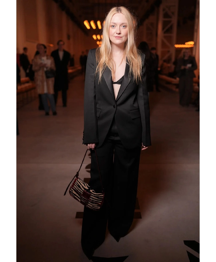 MFW 2026 Dakota Fanning Black Blazer