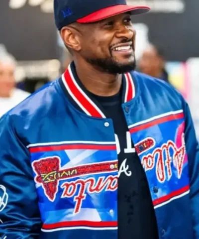 MLB All-Star Atlanta Braves Usher Blue Varsity Jackt