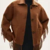 Mango Fringe Jacket