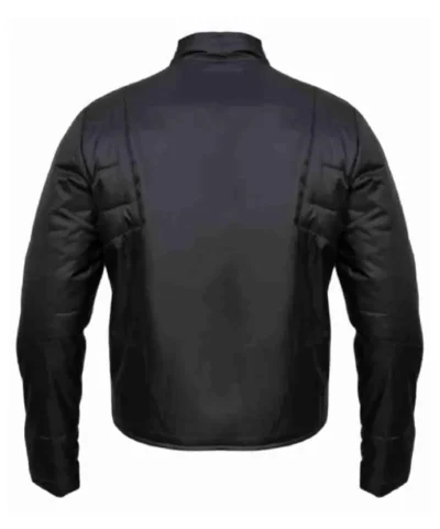 Black Men Puffer Full Zip-Up Jacket