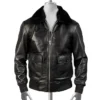 Maurice Men’s Black G-1 Bomber Leather Jacket