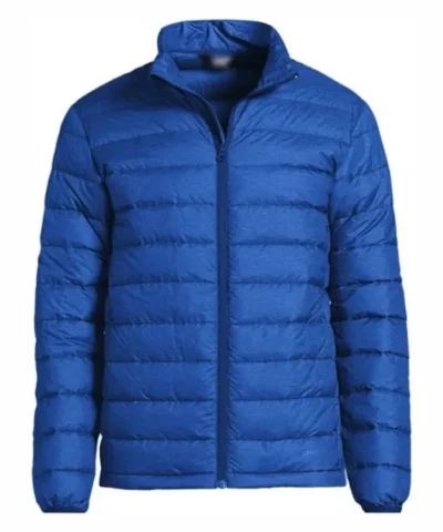 Mens Blue Lightweight Puffer Jacket