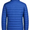 Mens Lightweight Blue Puffer Parachute Zipper Jacket