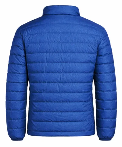 Mens Lightweight Blue Puffer Parachute Zipper Jacket